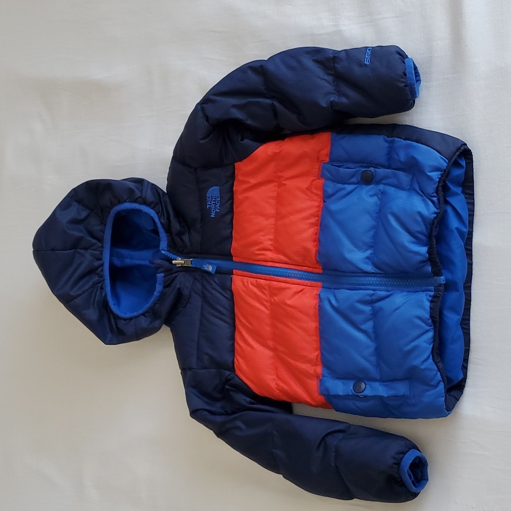 The North Face Kids Puffer Jacket - Navy, Red, and Blue